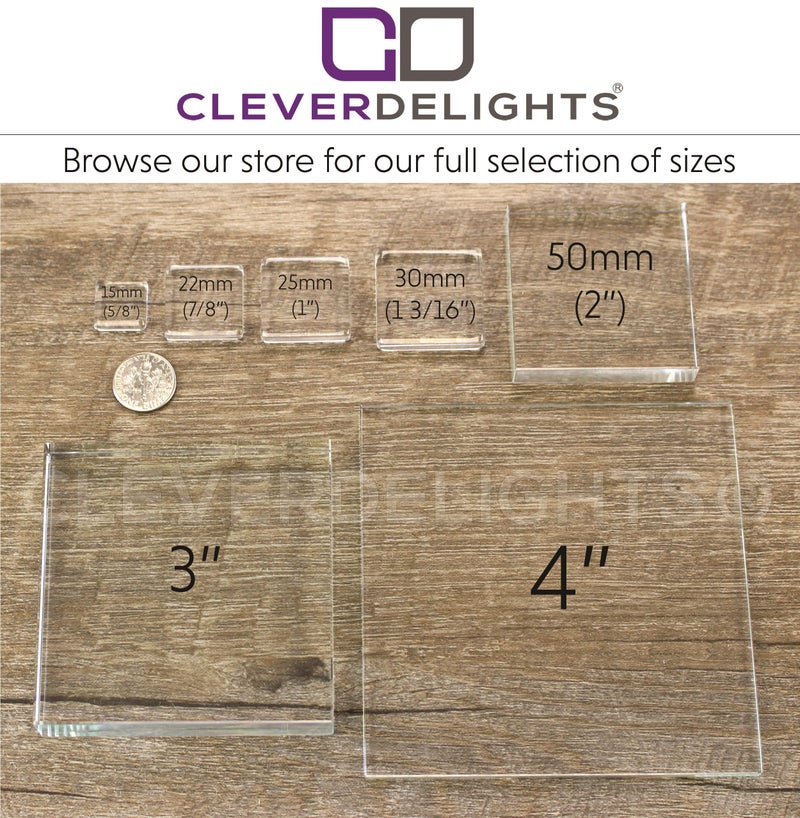CleverDelights 4" Square Glass Tile - Image 5